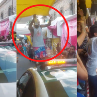 VIDEO Hombres toman y bailan encima de patrulla en Tepito