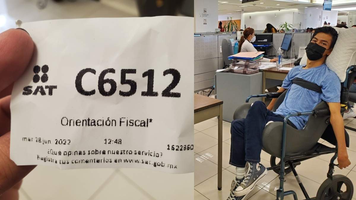 SAT le niega firma electrónica a persona con discapacidad. Foto: @DanielRoblesMEX