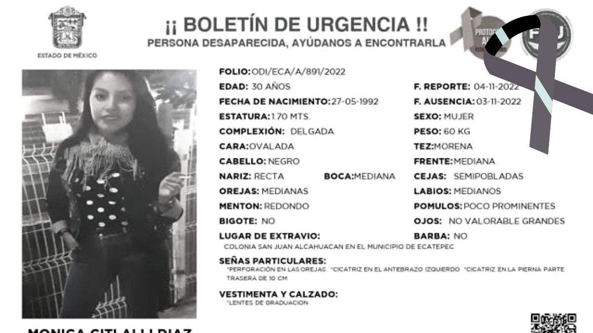 Mónica Citlali fue identificada por tatuajes y cicatrices que tenía