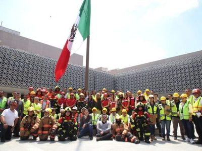 Se lleva a cabo simulacro para conmemorar los sismos del 19S