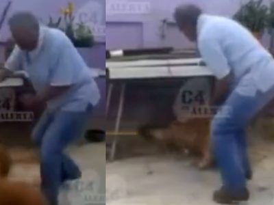 VIDEO Hombre amarra y golpea fuertemente a su perro en Iztapalapa