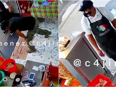 ¡Taco asesino! Taquero evita que comensal muera ahogado en la Cuauhtémoc
