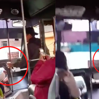 VIDEO Conductor de microbús maneja mientras toma cerveza en Coyoacán