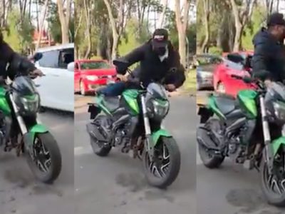 VIDEO Hombre valiente frustra robo de motocicleta en Coapa Coyoacán