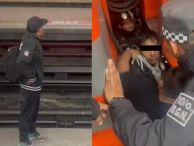 Hombre baja a vías del de la Línea 7; trataba de suicidarse