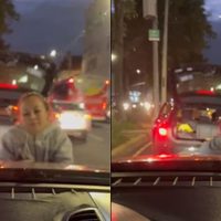 VIDEO esta mujer finge ser atropellada por esta razón