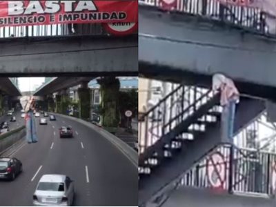 Así protestaron en CDMX contra las desapariciones forzadas: con muñecos colgando