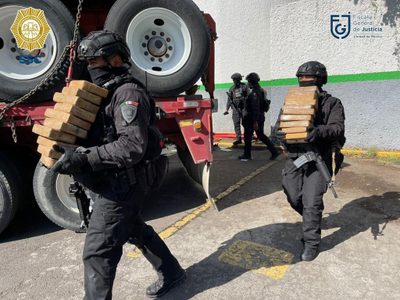 Decomiso de 1 mil 600 kilos de cocaína en CDMX es el más grande