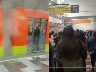 VIDEO Humo en Metro Tacuba provoca terror y caos por corto circuito