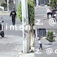 VIDEO Hombre tira a mujer de su motoneta y se la roba en Ecatepec