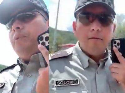 VIDEO Agente de la Guardia Nacional prohibe grabar accidentes en carretera