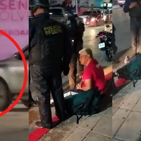 VIDEOS Captan a luchador Shocker borracho y golpeando autos en Chiapas