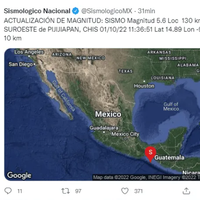 Nuevo sismo de Chiapas se siente este octubre en CDMX