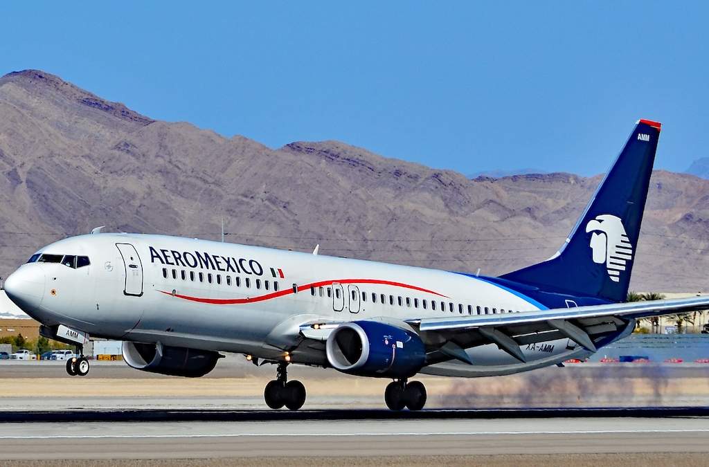 La Línea aérea Aeroméxico desvió su vuelo de Nueva York al AICM por un rayo