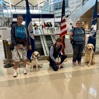 Entrenan perros guía en el aeropuerto de Detroit, EU