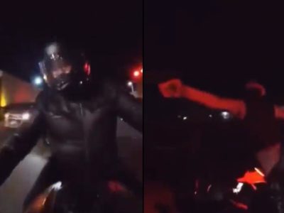 VIDEO Asaltantes disparan a motociclista pero logra escapar en Cuautitlán