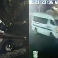 VIDEO Árbol cae sobre combi de Transporte Público en Tlalnepantla