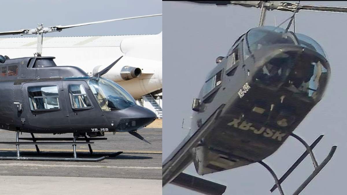 Roban helicóptero privado de un hangar en el Aeropuerto CDMX. Foto: Zulu Alfa