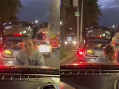 VIDEO esta mujer finge ser atropellada por esta razón
