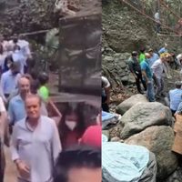 VIDEO Puente colgante en Cuernavaca se rompe justo cuando la gente pasaba