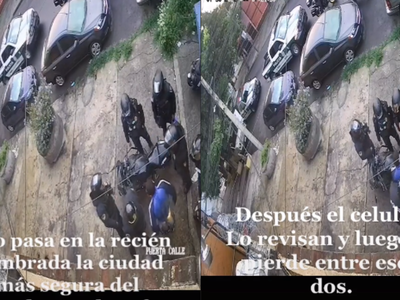 VIDEO Policías de CDMX robaron celular a un joven