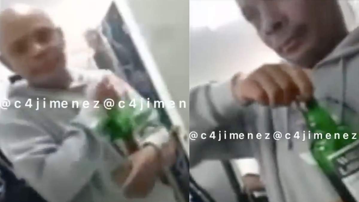 VIDEO Cachan a trabajadores del IMSS tomando alcohol el velatorios. Foto: Especial
