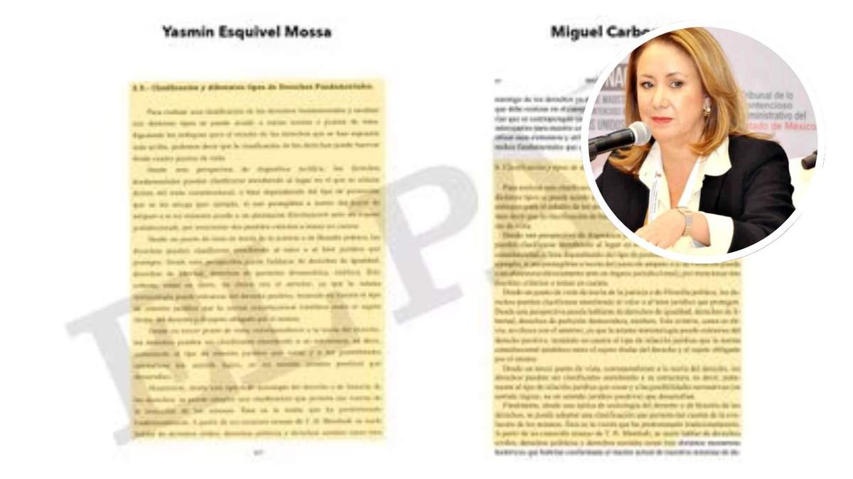 De acuerdo a investigaciones de ‘El País’ la la Ministra Yasmín Esquivel plagió 209 de las 456 páginas de su tesis de doctorado