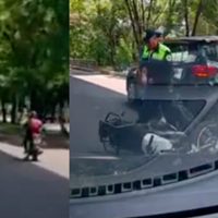 VIDEO Motociclista choca contra camioneta en Tlalpan y Periférico