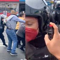 Granaderos y vecinos se enfrentan en Tlalpan por instalación de tubería