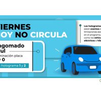 Este primer viernes de mes conoce el Hoy No Circula