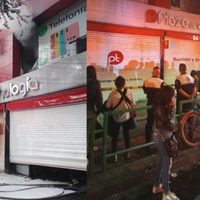Registran fuerte incendio en Plaza de la Tecnología Meave en el Centro