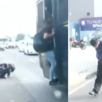 VIDEO Hombre sufre fuerte caída de camión tras explosión del Metro CDMX