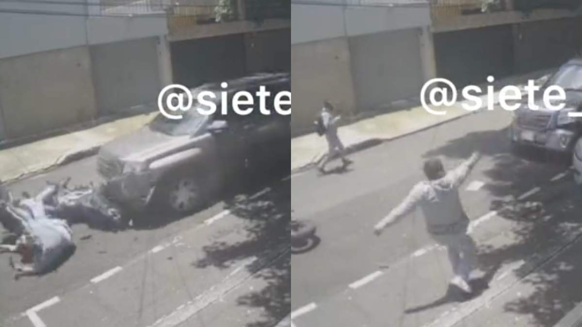VIDEO Hombre atropella a los asaltantes que le robaron 100 mil pesos. Foto: Antonio Nieto (Twitter)