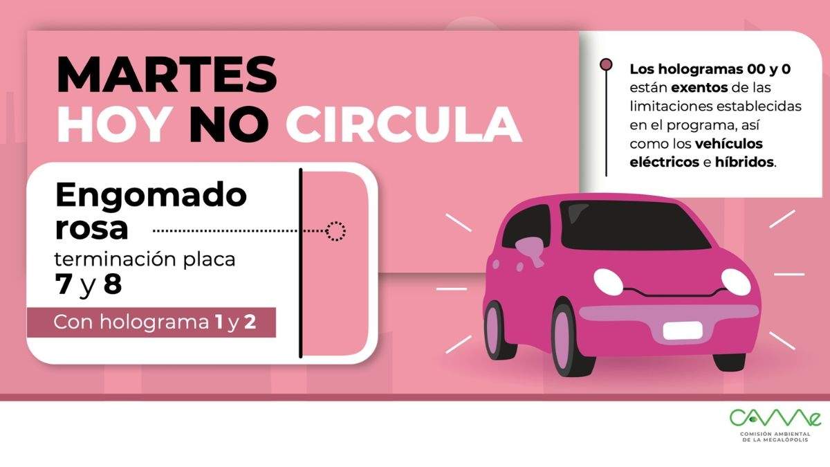 Estos autos no circulan este martes