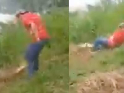 VIDEO ¡Por estar de llevado! Hombre es mordido por cocodrilo en Tabasco