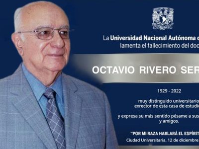 FALLECIÓ Octavio Rivero Serrano, exrector de la UNAM