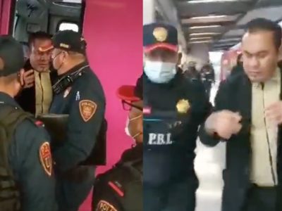 VIDEO Conductor del Metro es detenido por trabajar BORRACHO en Línea 2