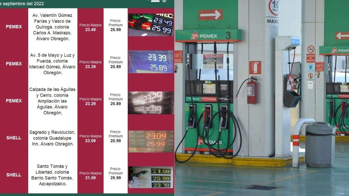 La CDMX dio a conocer estos precios para que no abusen de ti en las gasolineras
