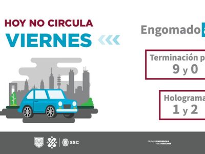 El Hoy no Circula de este viernes aplica para estas placas