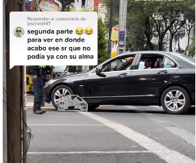 VIDEO Con todo y 'araña', hombre ebrio mueve su auto en CDMX