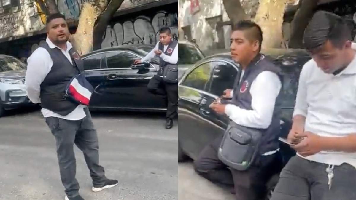 VIDEO Trabajadores de Valet Parking extorsionan clientes en la Roma. Foto: @ANALARAPAZ