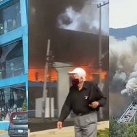 VIDEOS Fuerte incendio consume tienda en Periférico y San Jerónimo