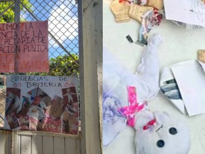 Por brujería, padres se manifiestan en escuela de Catemaco