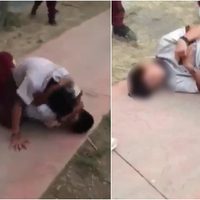 VIDEO Estudiante queda en coma por recibir patada durante pelea