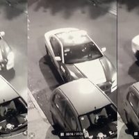 VIDEO Patrulla de la Policía CDMX huye tras chocar con auto estacionado