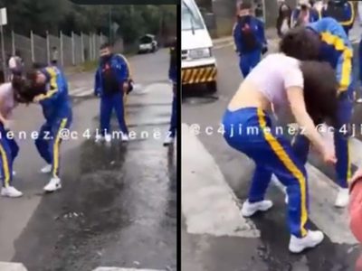 VIDEO ¿Otra vez? Alumnas de secundaria se pelean y lo captan