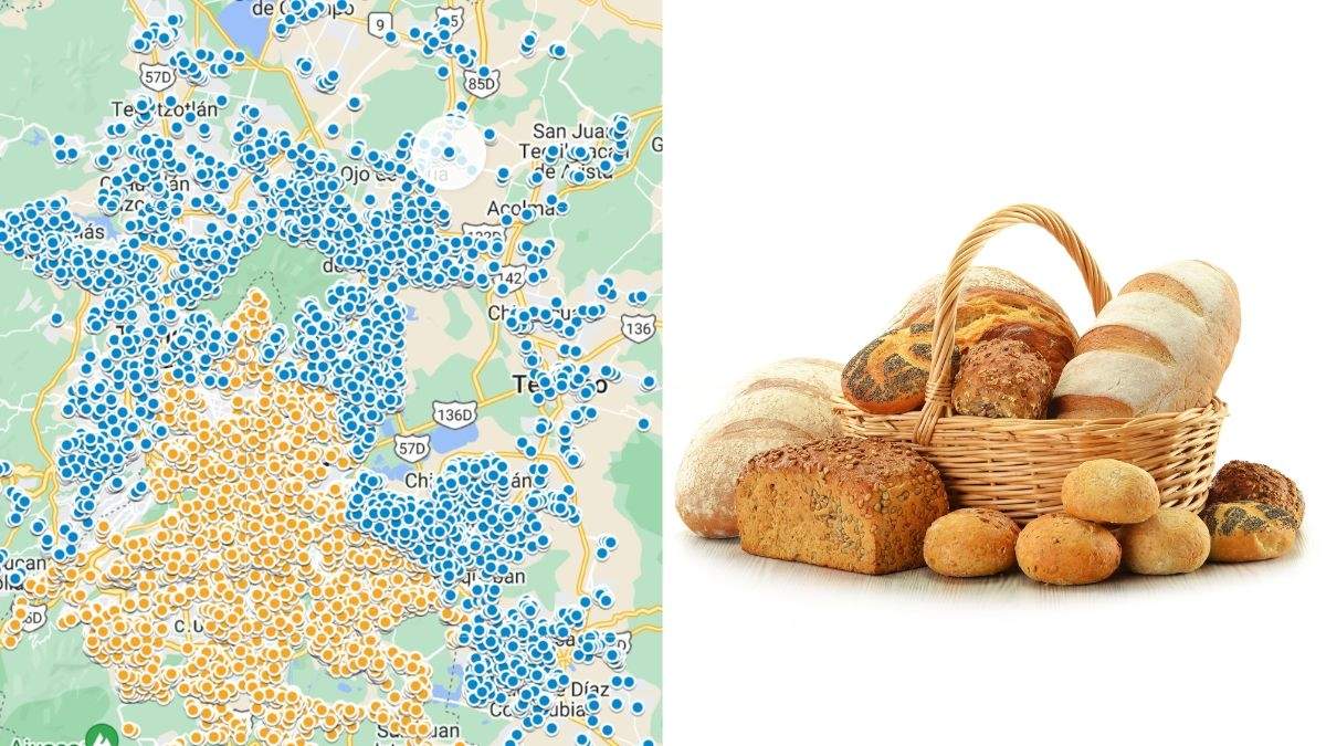 Puedes conseguir tus panes con este mapa, ubica tu panadería más cercana