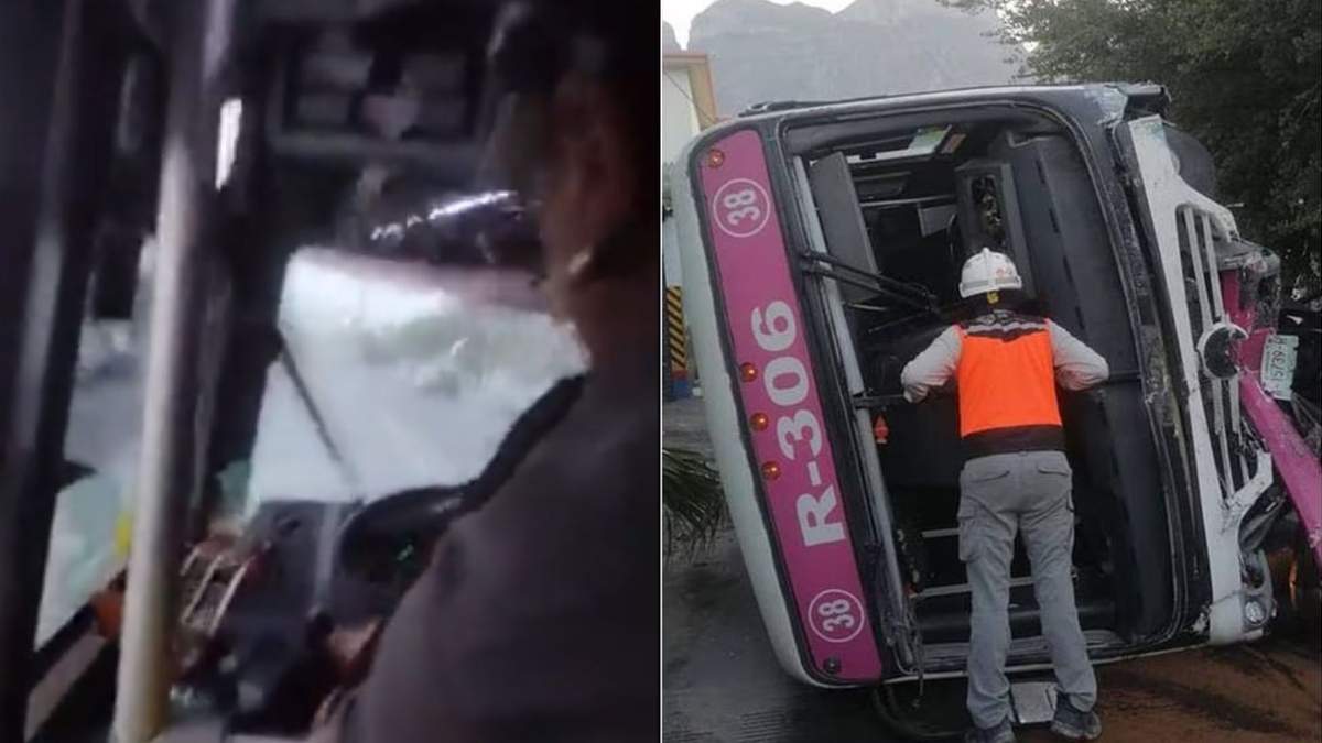 Este choque se dio por la falla de los frenos del transporte público