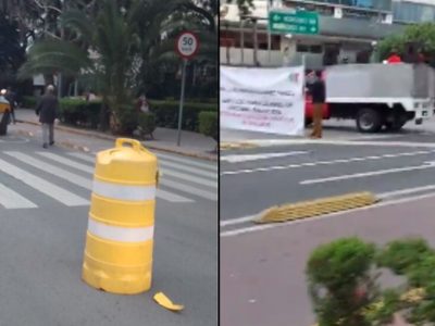 Por manifestación bloquean ambos sentidos de Insurgentes Sur