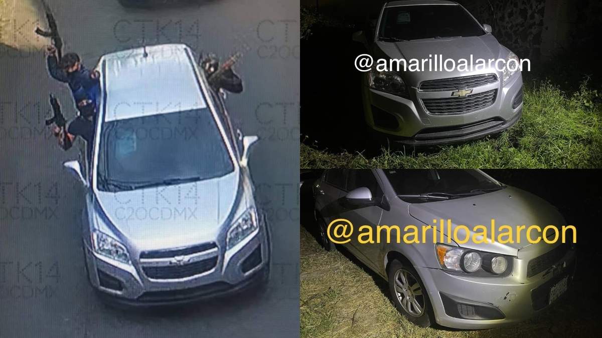 VIDEO Encuentran autos y armas de sicarios en la Milpa Alta. Foto: @amarilloalarcon